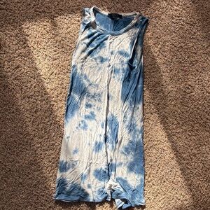 Jolie Tie-Dye Blue and Cream Bodysuit